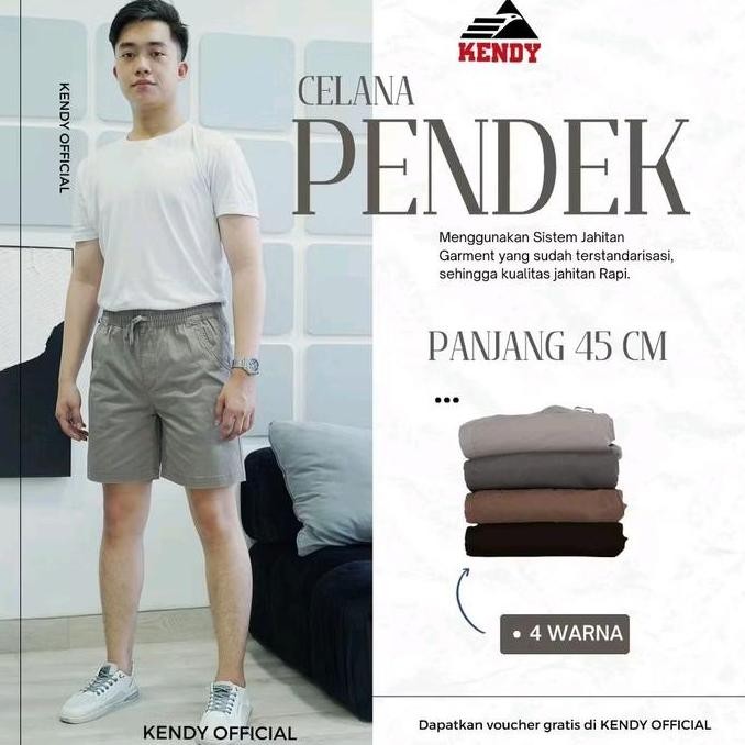 Promo CELANA KENDY PENDEK PRIA PINGGANG KARET ORIGINAL PREMIUM COD