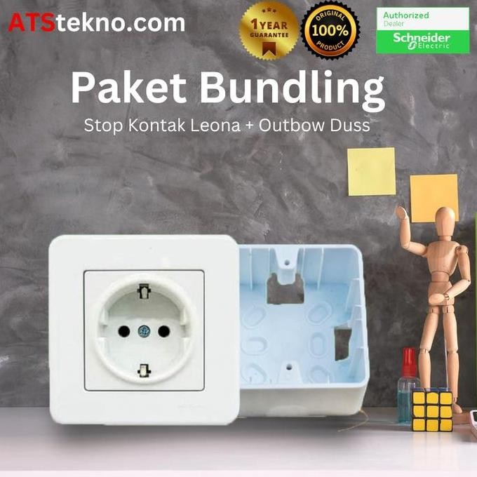 Bundling Schneider Leona Stop Kontak + Outbow Dus