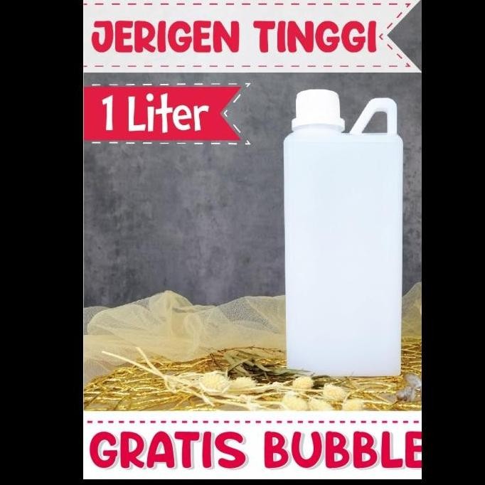 Jerigen 1 Liter / Botol Plastik 1 lt / Jerigen Tinggi 1 liter Natural