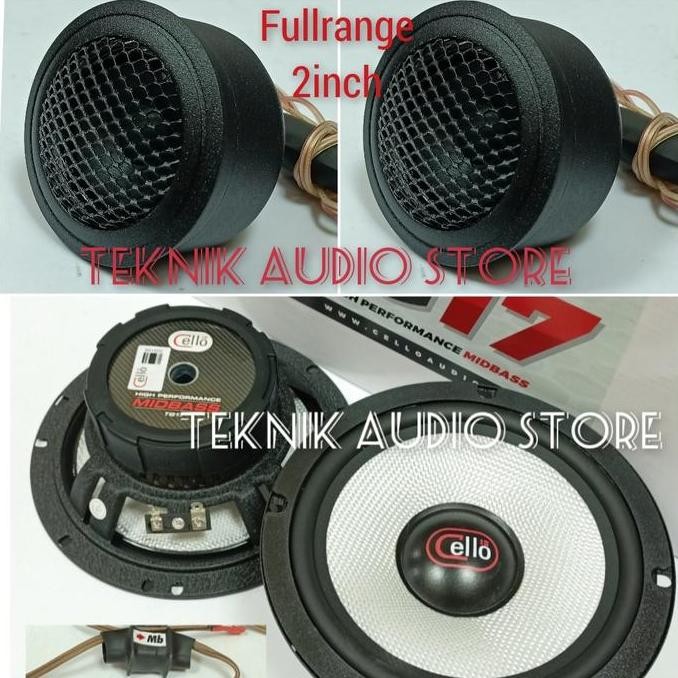 TERBARU Speaker Midbass Cello TG17 Plus Crossover dan Fullrange 2inch