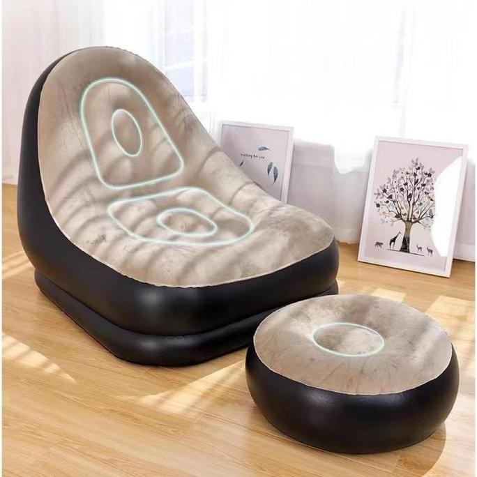 Sofa Santai Angin Kursi Santai Dengan Sandaran Kaki - Sofa Malas Empuk (Juga Tersedia Dengan Pompa A