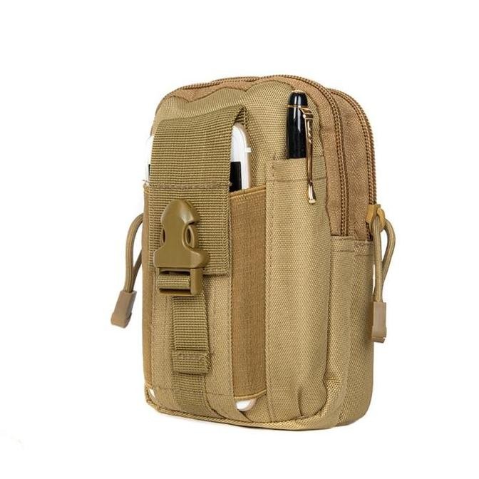 Premium Sarung Dompet Tas HP Pinggang Nylon Army Sport Carabiner 6,5in 17x10Cm Promo