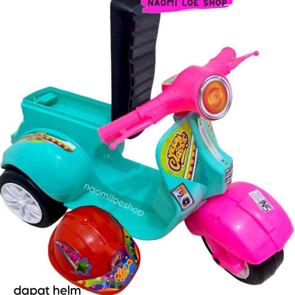 MAINAN VESPA MINI ANAK / VESPA KECIL ANAK / MOBIL DORONG / SEPEDA GOES