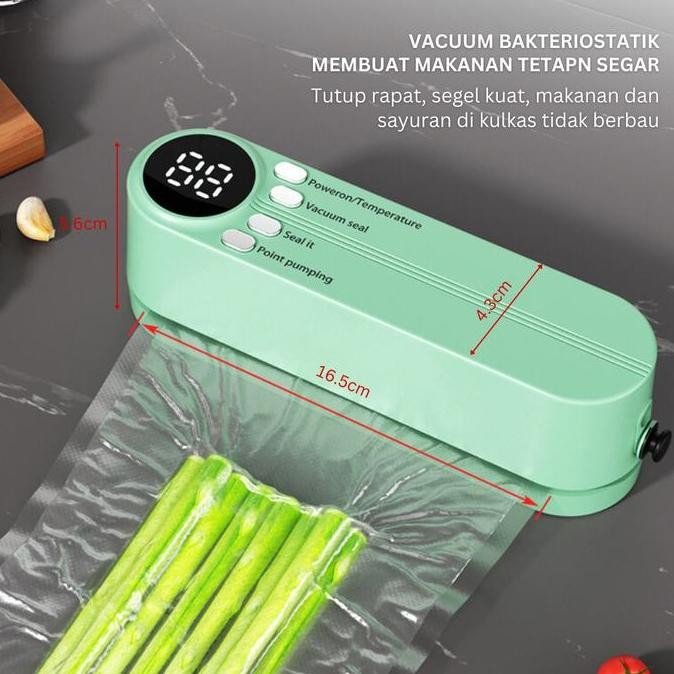 Mesin Penyegel Makanan Plastik Portabel Mini Otomatis Dengan Penyedot Debu - Sealer