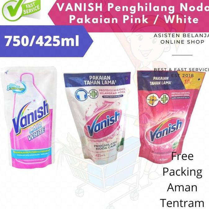 Grac- Vanish Cair 425 750 Ml Pink White Refill Penghilang Noda Pakaian Refil