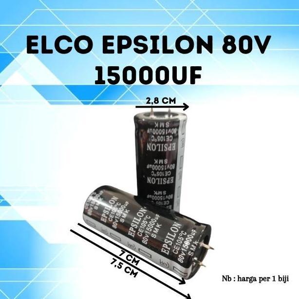 Outx- Elco Epsilon Smk 15000Mikro 80Volt 80V 15000Uf  Epsilon 80V 15000