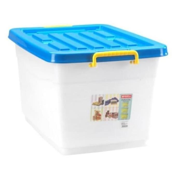 [JY] Box Container 50 Liter Roda Wagon Lion Star VC 15 Plastik Kontainer Rak Susun Tempat Penyimpana