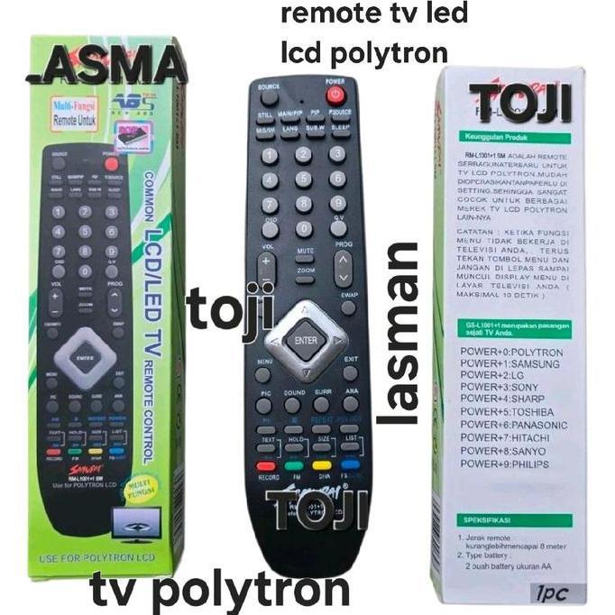 POLYTRON REMOTE REMOT TV LCD LED POLYTRON  TABUNG USE FOR TV  DIGUNAKAN UNTUK TV  P O L Y T RON   MU