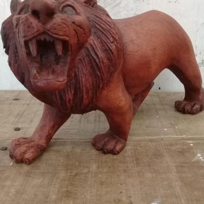 #####] patung Singa Lion bahan Kayu