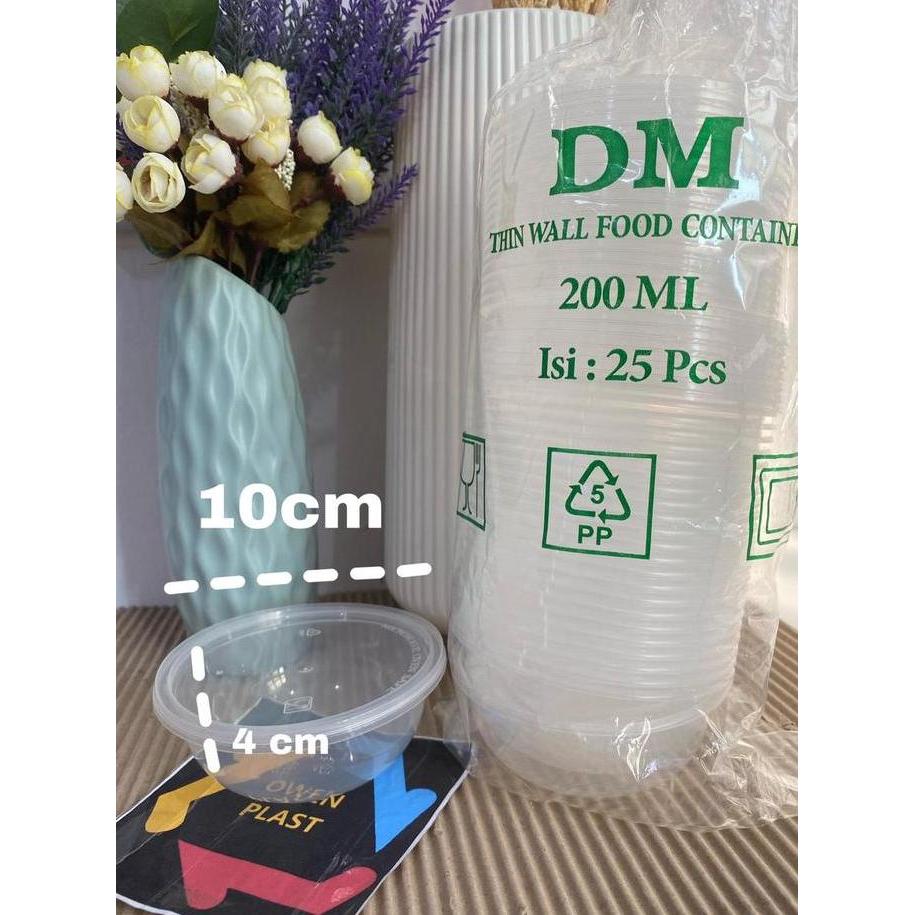 dBest- Mangkok Plastik 200ml Kotak Makanan Cup Puding Thinwall Tahan Panas
