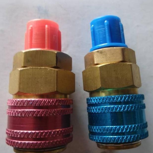 Adapter Quick Coupler Qc12 Adaptor Ac Mobil Low High R134A R134 Set