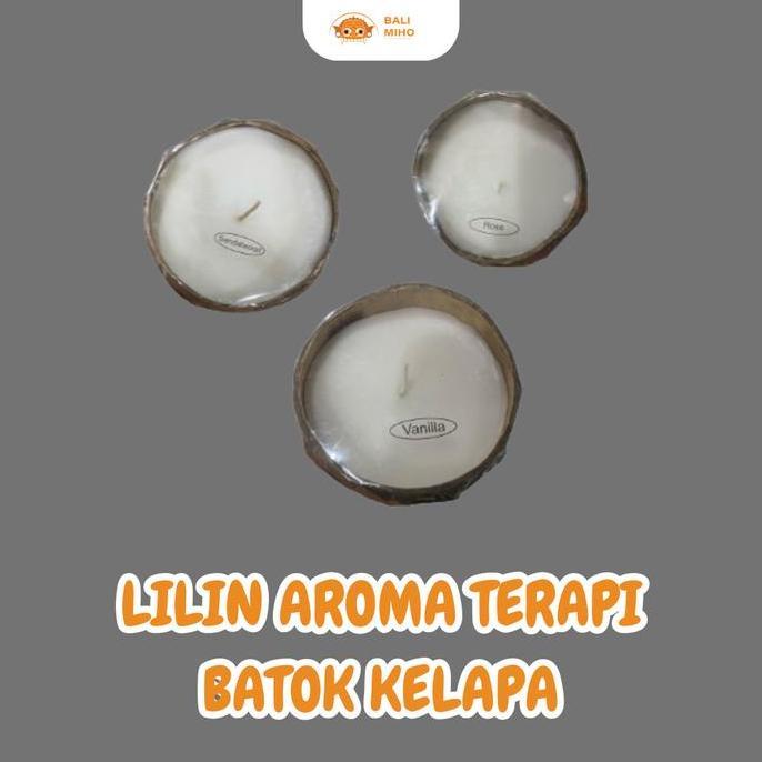 #####] Tempat Lilin Aromaterapi Batok Kelapa - Wadah Lilin dari Kelapa Lilin Aromaterapi Batok Kelap