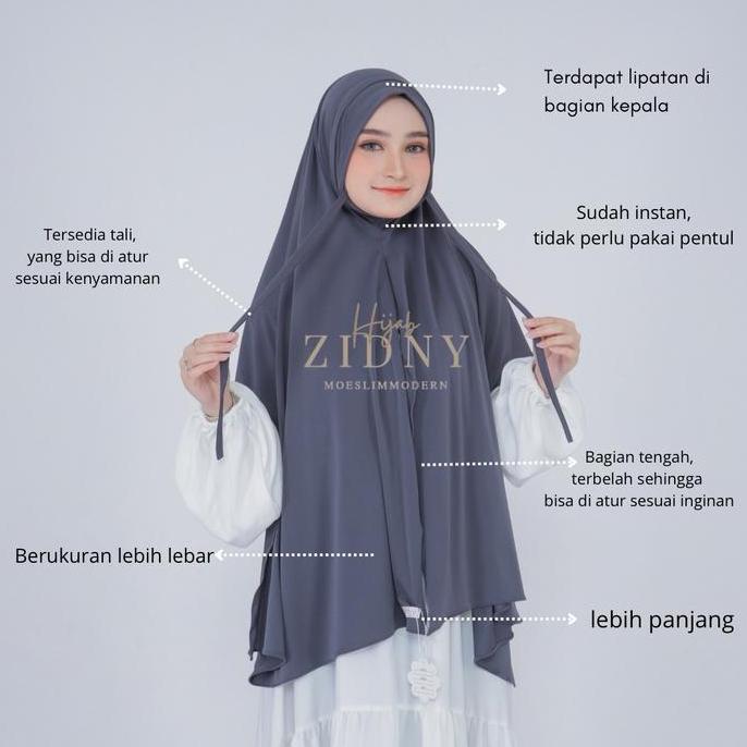 Scarf- Hijabzidny_ Hijab Pashminah Pastan Lolly Bahan Jersey Instan Kerudung Muslim Nita Syari
