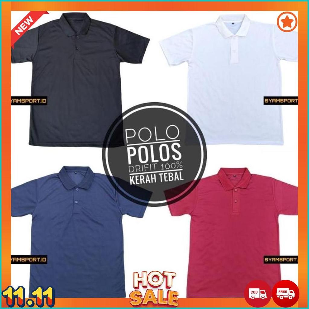 Polo Polos Olahraga DRIFIT FREE INISIAL menyerap keringat KERAH TEBAL / Polo Olahraga / Baju Olahrag