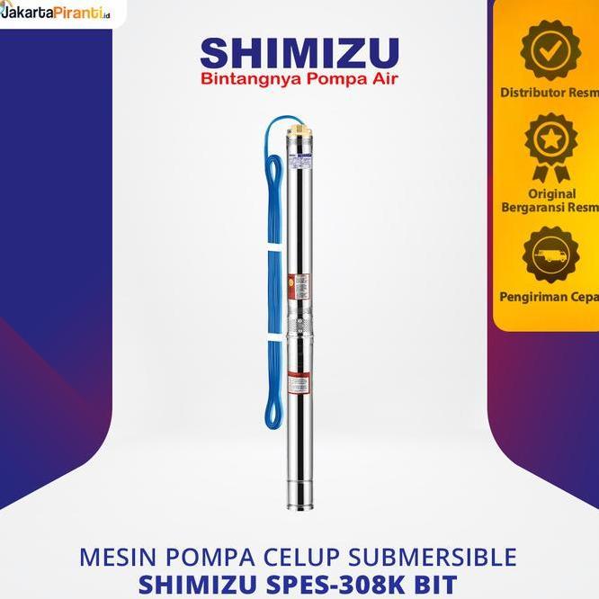 Submersible Pump Shimizu 0,33Hp 3" Spes-308K Bit + Kabel/Pompa Satelit