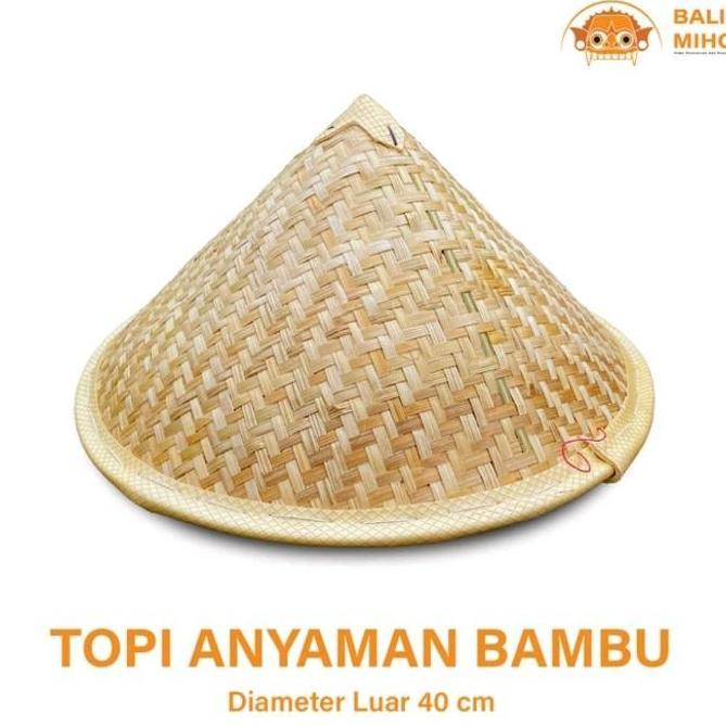 }}}}}}] Topi petani anyam bambu 40 cm - topi anyaman - topi petani