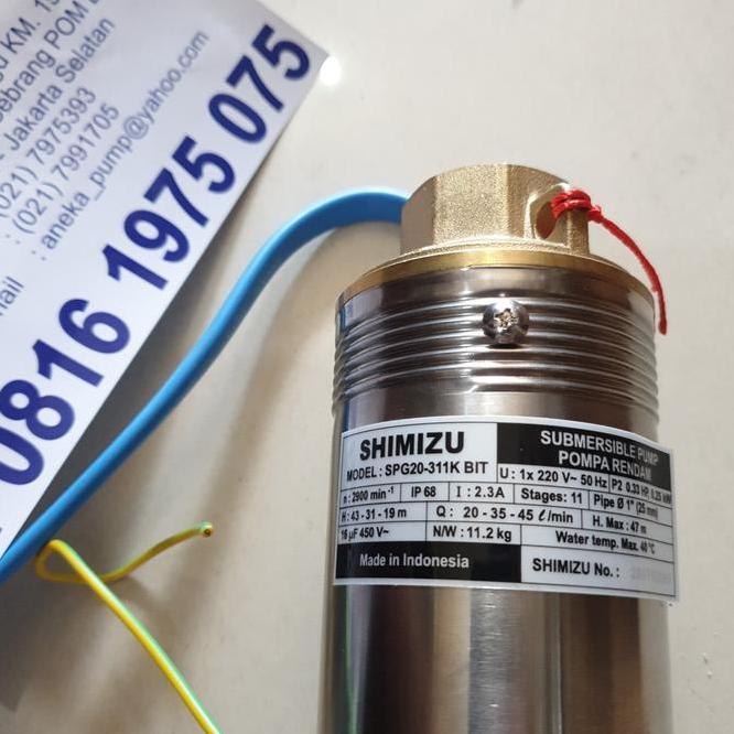 Pompa Submersible Shimizu Sp 311 K (Kabel) Bit Pompa Celup