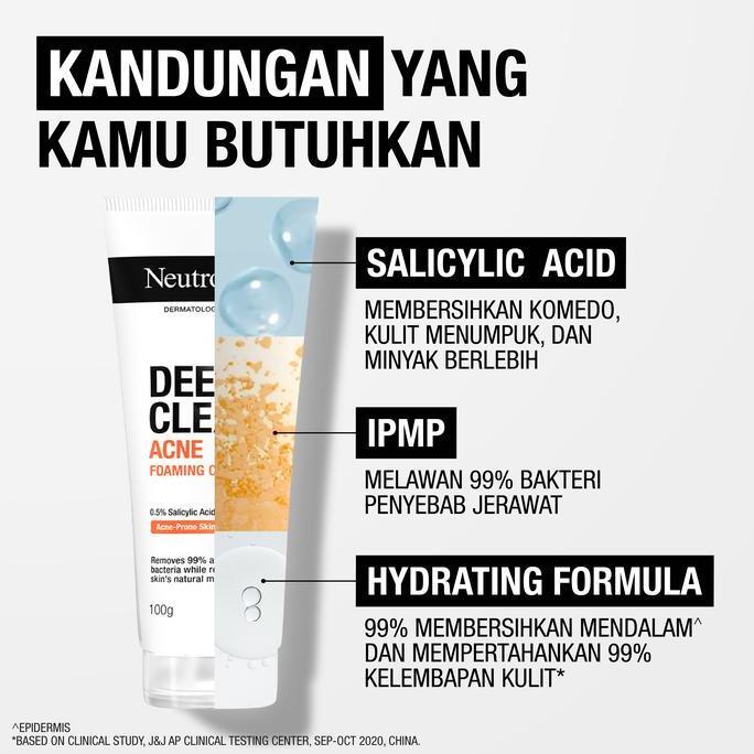 Neutrogena Deep Clean Acne Foaming Cleanser 100Gr - Paket Isi 2