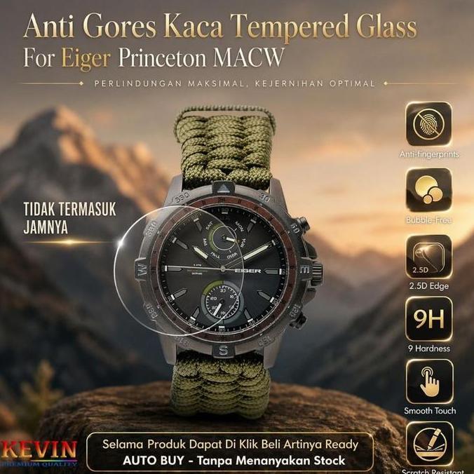 TERBARU - Tempered Glass Kompatibel Eiger Princeton MACW-Anti Gores KacaPelindung Layar