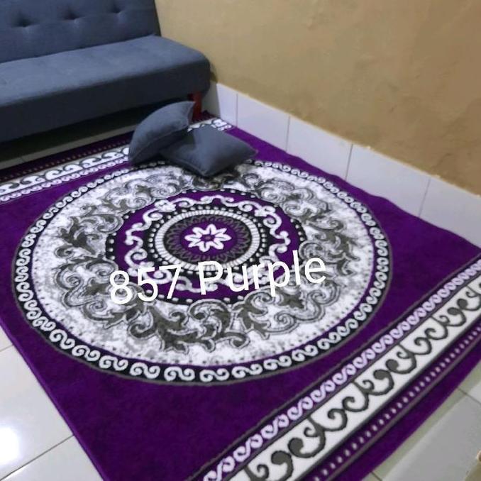 Weid- Karpet Permadani Besar Jumbo Ungu Purple Violet Momento Moderno 210X310 Cm