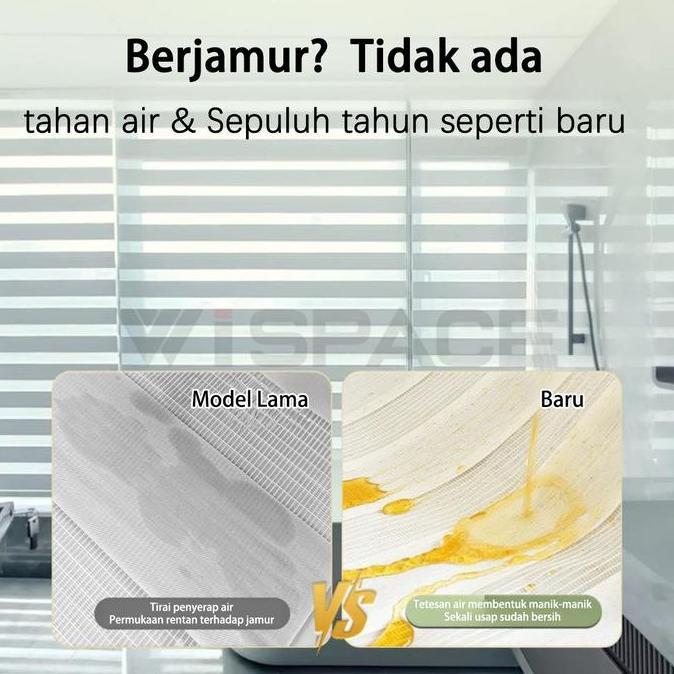 Weid- Roller Blind Zebra Tirai Zebra Roller Blind Jendela Blackout Blind 2 Layer Blokir Cahaya Tirai