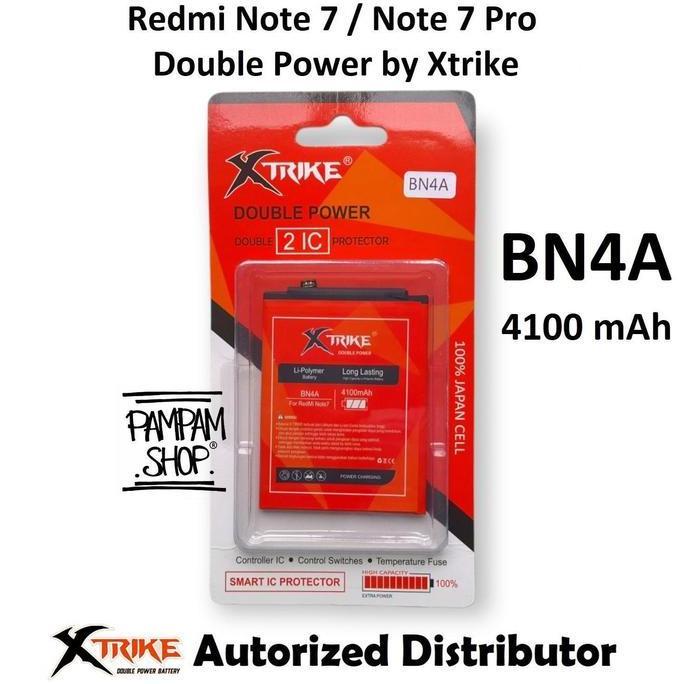Case- Xtrike Baterai Double Power Bn4A Compatible For Xiao Redmi Note 7 Note 7 Pro Bn4A Batre Batrai