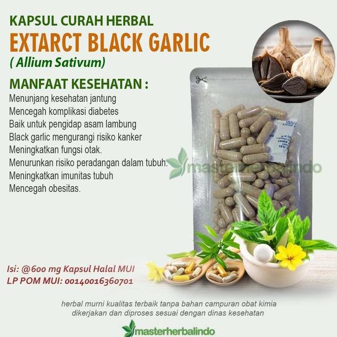 Fastgo- Kapsul Herbal Extract Black Garlic Jantung Diabetes Asam Lambung Obesi
