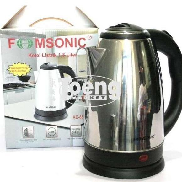 NEW Teko Listrik 1.8 Liter - ELECTRIC KETTLE KE-8818SS FOMSONIC