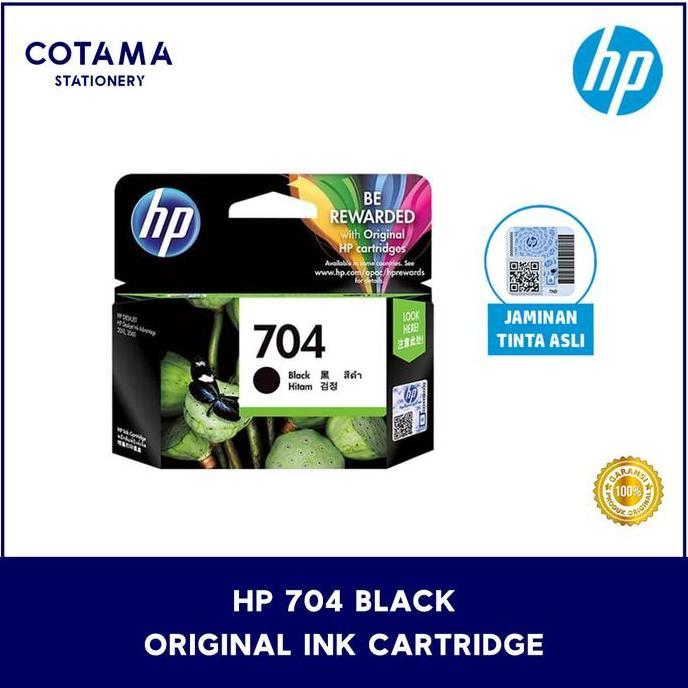 Tinta Printer HP 704 Black Hitam Original Ink Cartridge 2010 2060