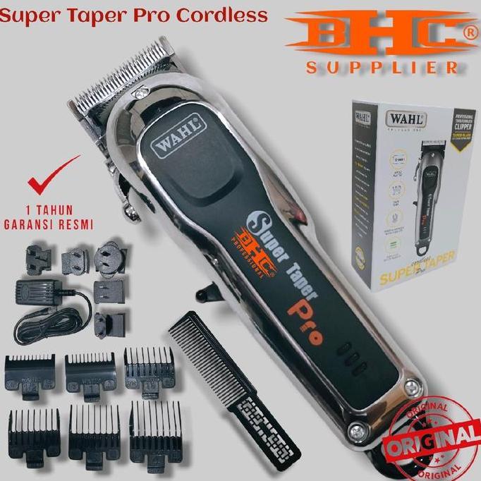 WAHL SUPER TAPER PRO CORDLESS  GARANSI RESMI MESIN PENCUKUR RAMBUT WIRELESS TANPA KABEL CHARGER MERA