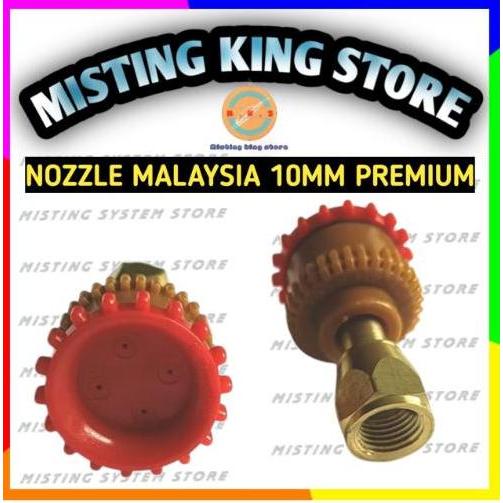 Nozzle Lurus Lubang 4 Mata Premium Sprayer Malaysia 10Mm Spuyer Elektrik Kuningan Adjustment Brass K