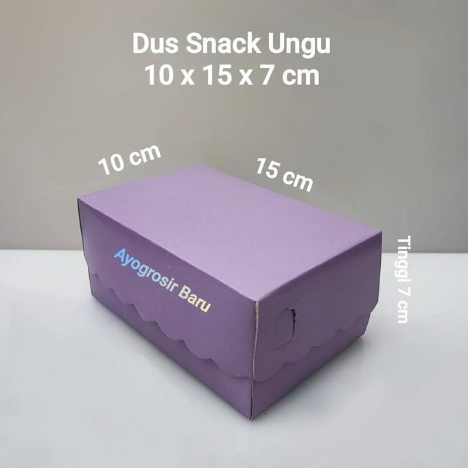 Dus UNGU 10x15 Renda isi 100 pcs Kotak Kue Snack Box Ungu Pastel