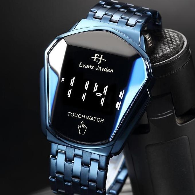 Watch- Evans Jayden Jam Tangan Pria 9953 Rantai Stainless Steel Dital Touch Screen Sapphire Glass Te