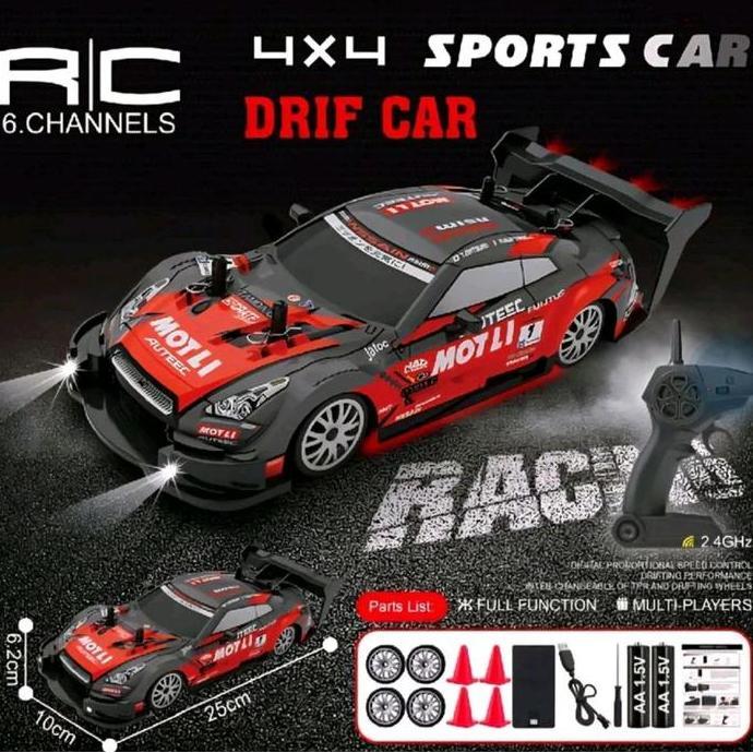 [terlaris] MOTLI Mobil RC Drift Racing 4WD Skala 1:20 Semi Proportional 2.4GHz dengan Remote Control