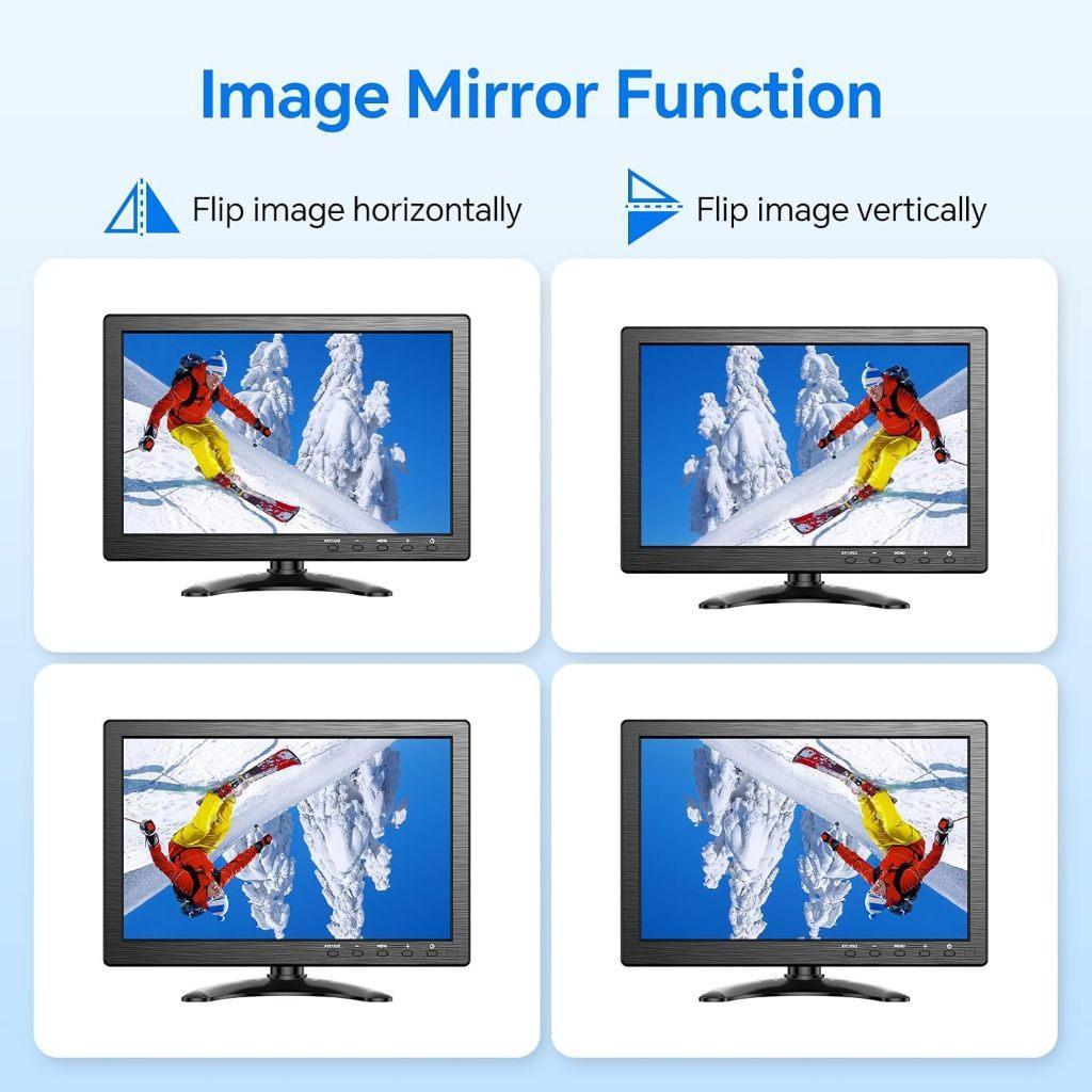 Monitor Keamanan Eyoyo 10.1 Inch Resolusi 1366X768, Monitor Hdmi Kecil Mendukung Input Hdmi Vga Av B