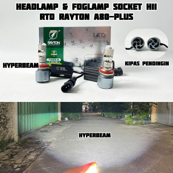 Rtd Rayton A80 Plus - Lampu Utama & Foglamp Socket H11 Hemat