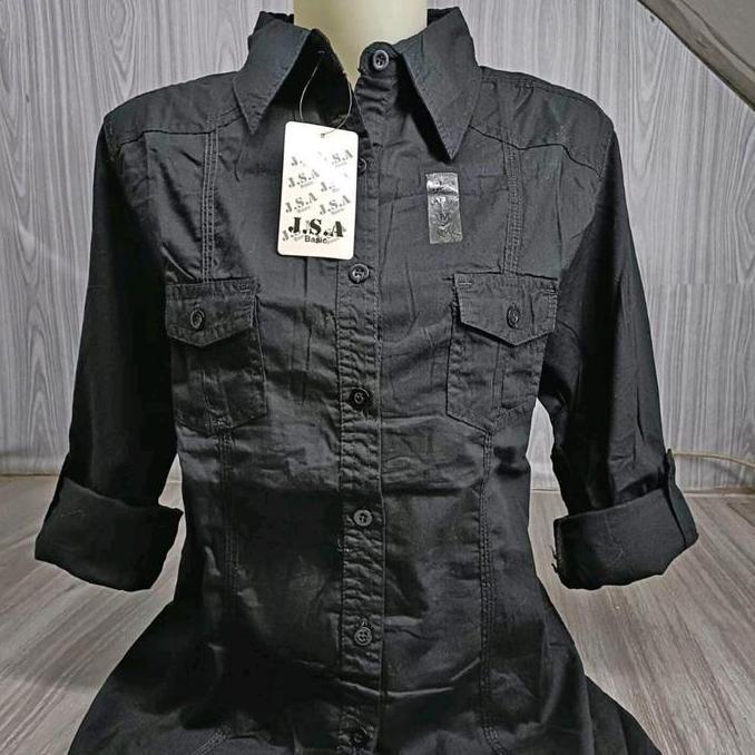 [CUCI GUDANG] KEMEJA WANITA JSA UKURAN M-XXXL/ KEMEJA JSA WANITA TERBARU Panjang Casual