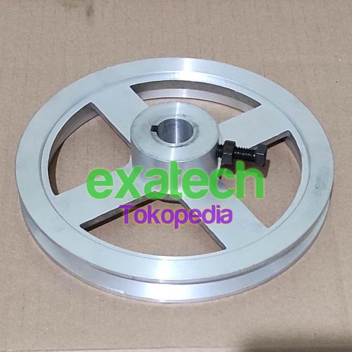 Pulley alumunium A1 7 inch as 20 mm pulley alumunium