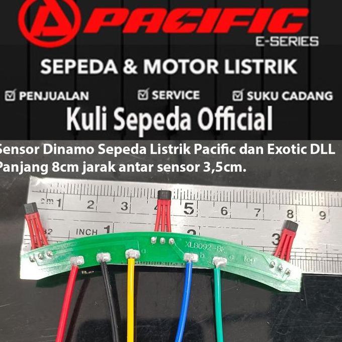 SENSOR DINAMO SEPEDA LISTRIK U-WINFLY DF7,DF5,DF8 ,PACIFIC, EXOTIC, GODA, DAN VIAR PANJANG PCB 8CM J