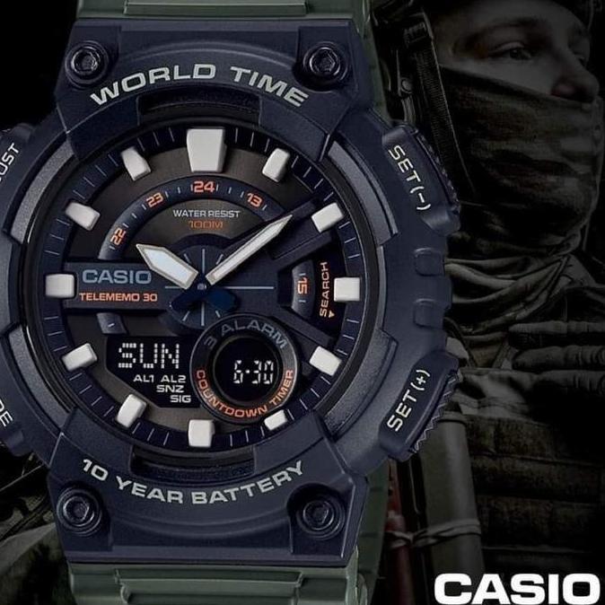 CASIO STANDARD AEQ-110W-3AVDF AEQ110W-3AVDF ANALOG DIGITAL ORIGINAL