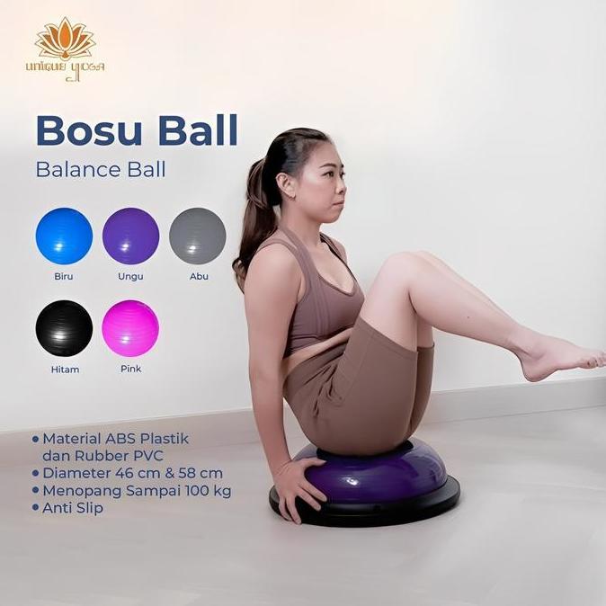 TERBARU - Bosu Balance Ball/Bosu Ball Yoga Gym Ball Balance Step Trainer Fitness