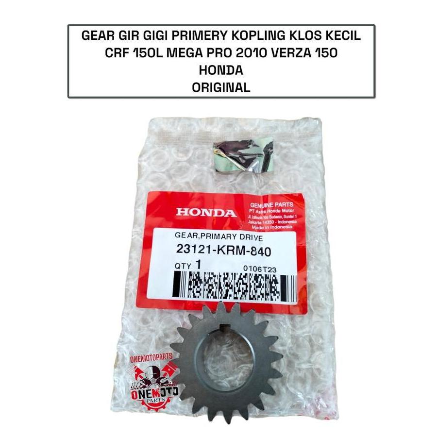 GEAR PRIMERY KOPLING CRF 150 MEGAPRO 2010 VERZA 150 23121-KRM-840 ORI