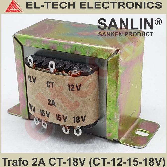 TERBARU - SANLIN 2A CT 18V Trafo Transformator Power Supply Catu Daya