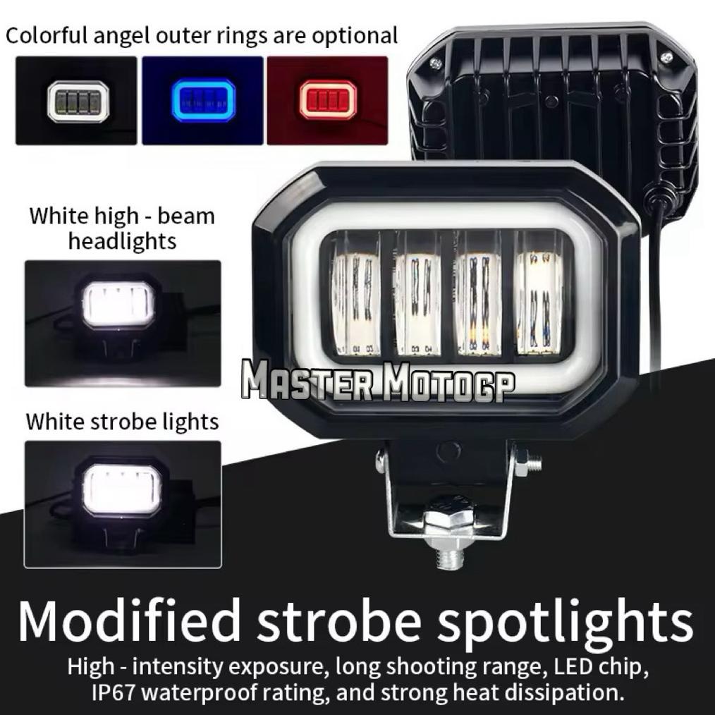 Hemat Lampu Tembak 4 Lensa Kotak Persegi 40Watt Lampu Depan Led Proyektor Assesories Lampu 2 Mode La