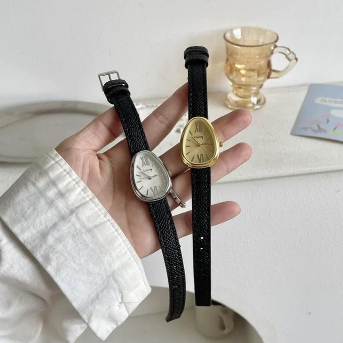 Clock- Kooley Jam Tangan Nita Analog Strap Kulit Gogoey Snake Head 03 Luxury Vintage Fashion Tches