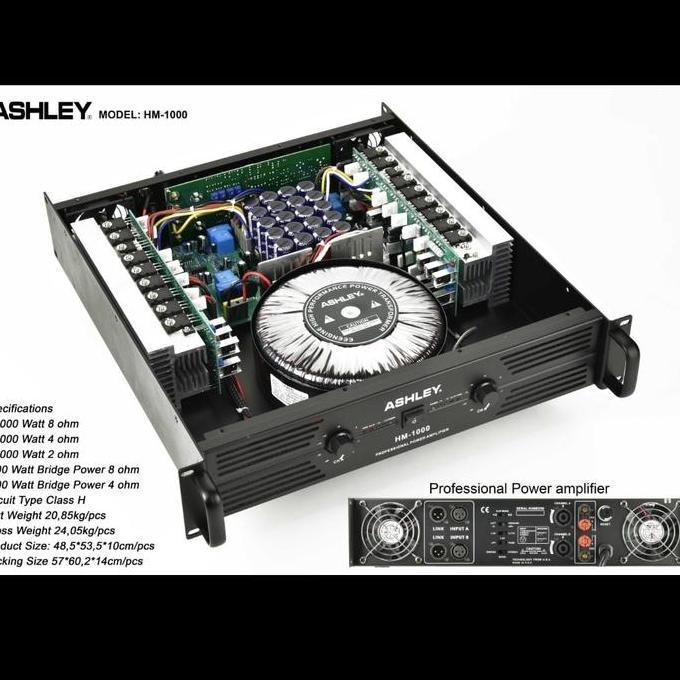 Promo power amplifier ashley hm1000 hm 1000 garansi original Diskon