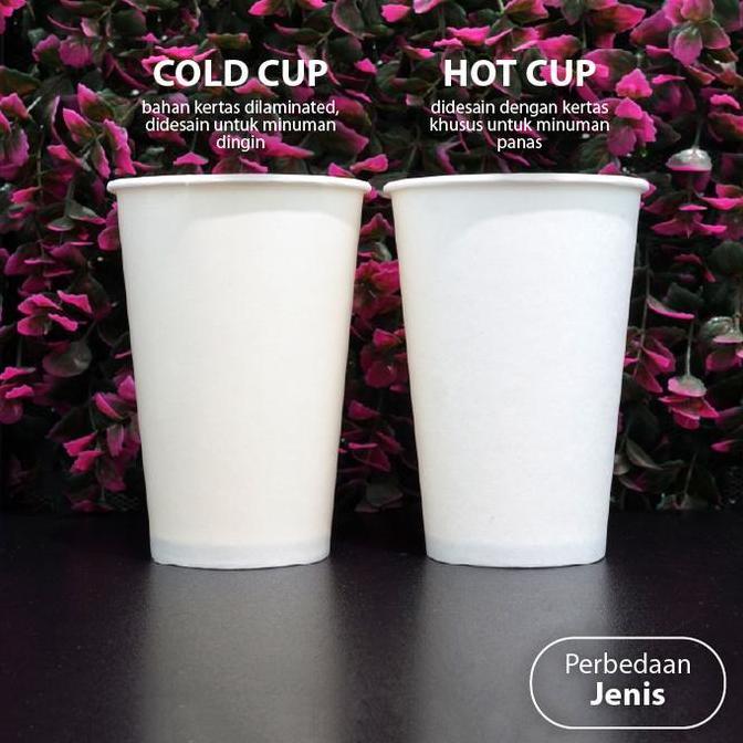 Prep- Pak Isi 50 Pcs - Paper Cup 12 Oz Hot - Paper Cup 12Oz - Gelas Kertas