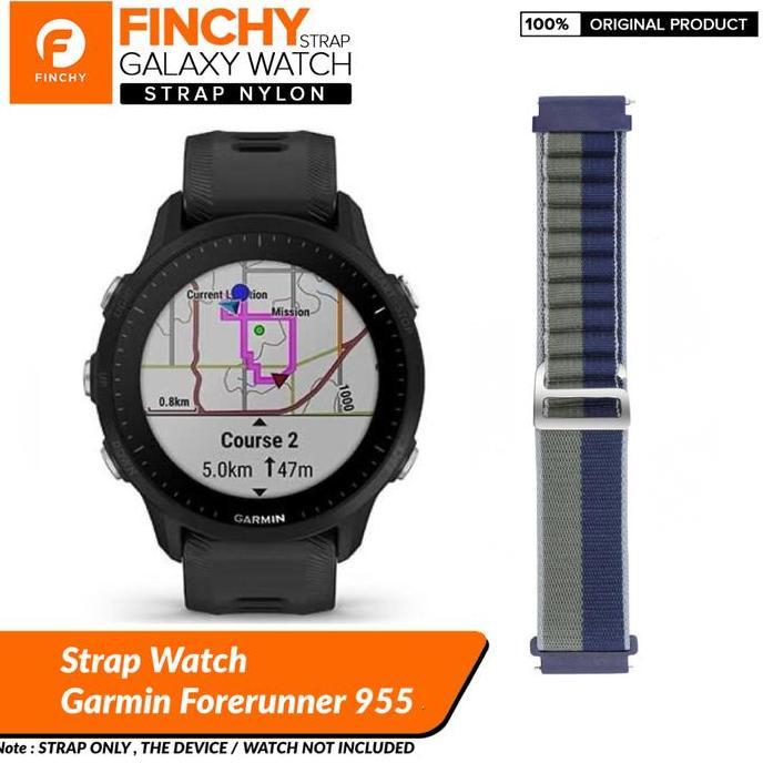 STRAP FINCHY NYLON STRAP GARMIN FORERUNNER 955 REPLACEMENT WRISTBAND PROMO
