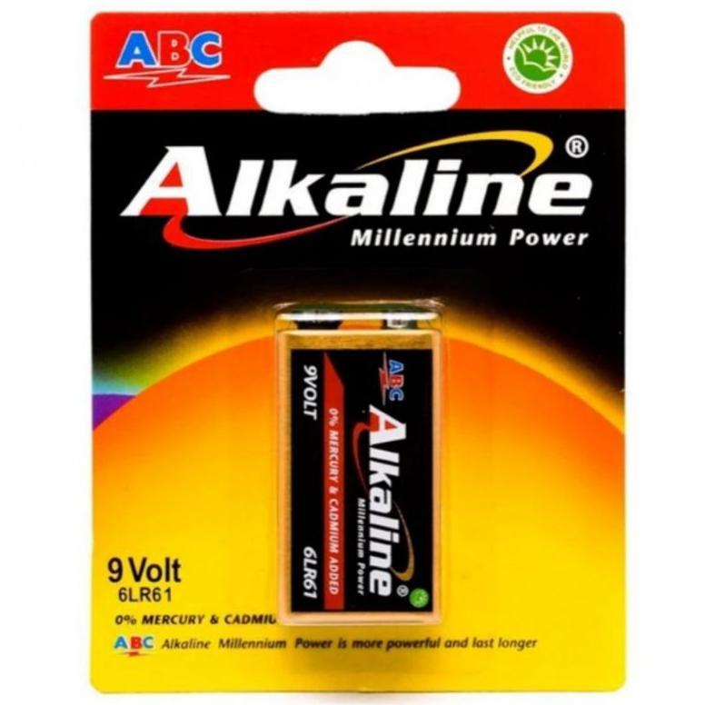 Abc Alkaline Battery 9V / Baterai 9 Volt Kotak / Baru Batere Batre Mic Grosir