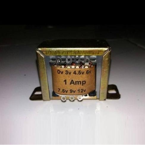 TRAFO TRONIC 1A NOL TANPA CT 0 3V 4.5V 6V 7.5V 9V 12V TRAPO TRAVO TRANSFORMATOR 1 AMPER (1000MA) POW